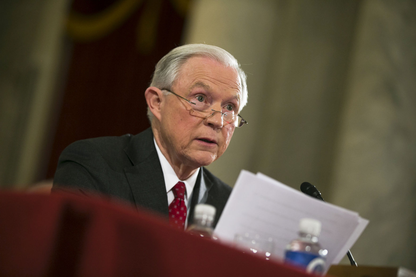 Sen. Jeff Sessions testifies before the Senate Judiciary Committee